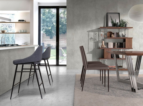 Барный стул A189/4103 с тканевой обивкой и стальной конструкцией от интернет-магазина IDODOM.RU