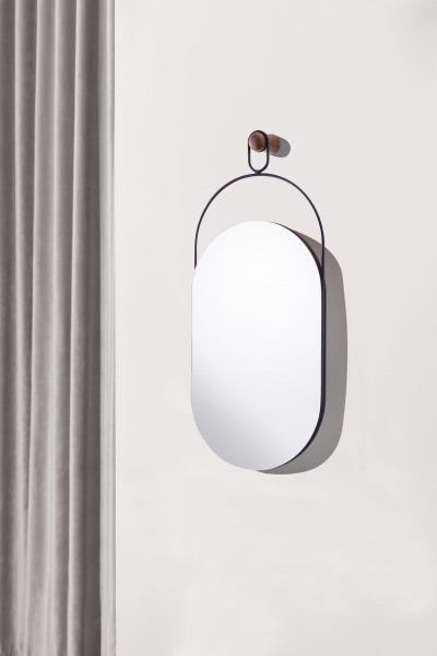 Зеркало Eslabon орех/черный металл от интернет-магазина IDODOM.RU