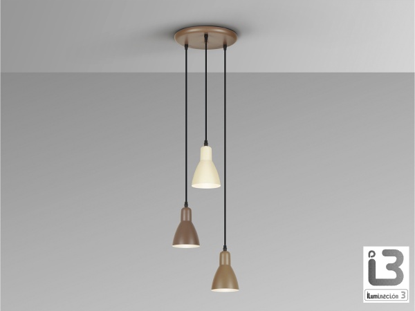 Afra Люстра 3L коричневый/кремовый от интернет-магазина IDODOM.RU