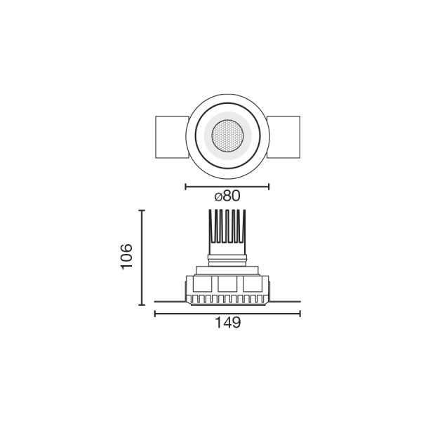 Tulipa Белый встраиваемый даунлайт без рамки 10W 24° 2700K CRI90 TRIAC от интернет-магазина IDODOM.RU