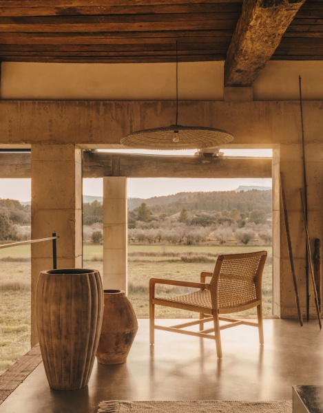 Потолочный плафон Cruilles из натурального волокна с натуральной отделкой, 100 см от интернет-магазина IDODOM.RU