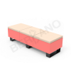 Скамейка Brick 180 красного цвета, аксессуар молочного цвета