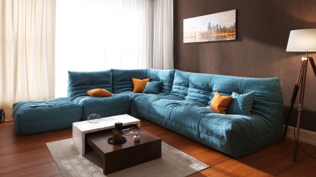 Пуф ДеФранс™️ 90/90 - Хеппи велюр