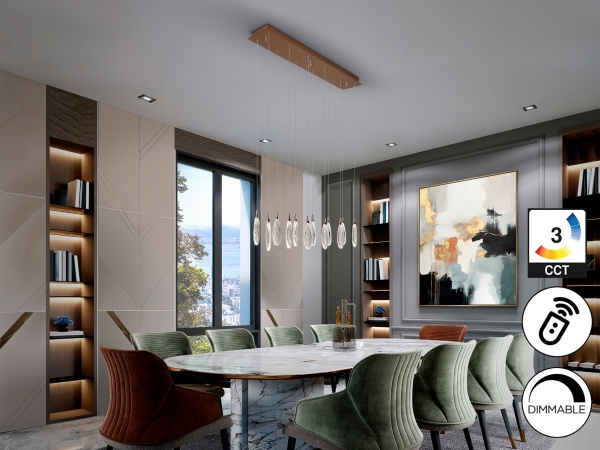 Lagrimas Люстра 12L розовое золото от интернет-магазина IDODOM.RU