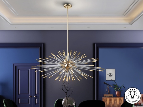 Подвесной светильник Evasion 9L золото от интернет-магазина IDODOM.RU