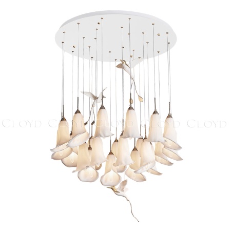 Люстра Cloyd OSANNA C21 / Ø80 см - керамика - белый (арт.11890) от интернет-магазина IDODOM.RU