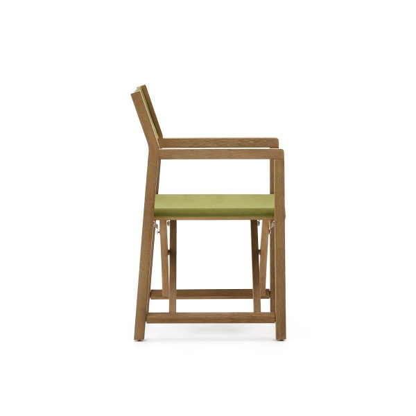 Складной стул Vilara для улицы из акации и текстиля зеленого цвета от интернет-магазина IDODOM.RU