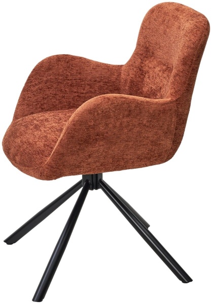 Стул Luis шенил терракотовый, поворотно-возвратный механизм 180 градусов от интернет-магазина IDODOM.RU