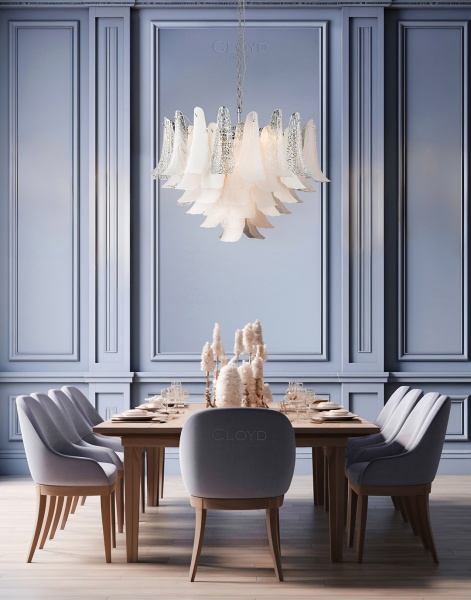 Люстра Cloyd WASABI C16 / Ø84 см - керамика - хром (арт.11450) от интернет-магазина IDODOM.RU