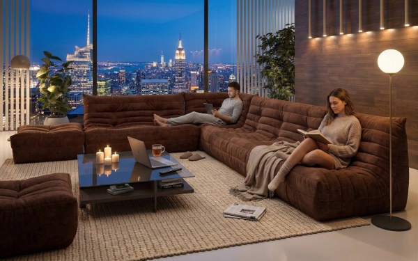 Кресло ДеФранс™️ 1-местное - Эконом микровелюр