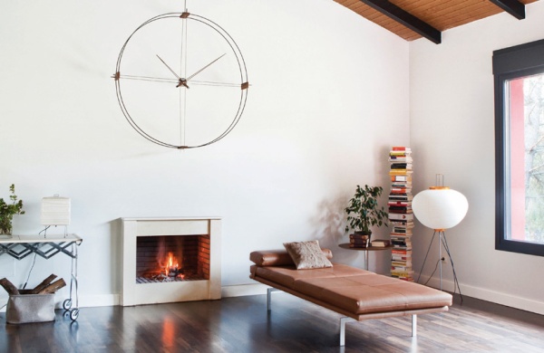 Настенные часы Delmori черный/хром/орех от интернет-магазина IDODOM.RU