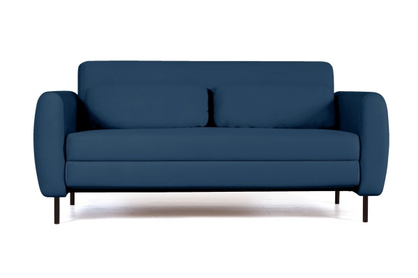 Siena диван-кровать прямой с подлокотниками, бархат синий 29 от интернет-магазина IDODOM.RU