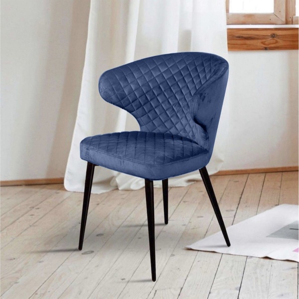 Стул Richard ромб, бархат синий 29 от интернет-магазина IDODOM.RU
