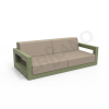 Диван Quarter lounge с подушками темно-зеленого цвета, аксессуар молочного цвета