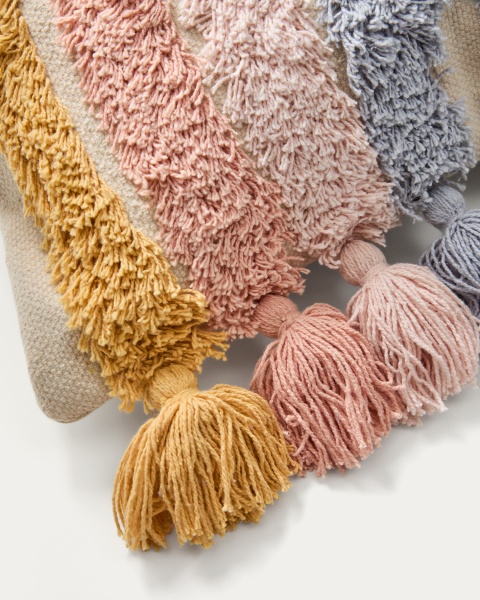 Чехол для подушки Tadea 100% хлопок разноцветная радуга 45 x 45 см от интернет-магазина IDODOM.RU