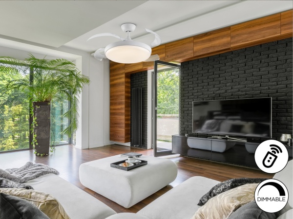 Venturi Потолочный вентилятор с освещением белый от интернет-магазина IDODOM.RU