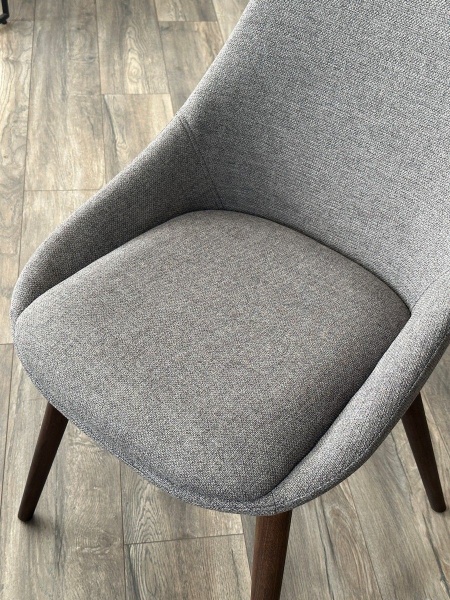 Стул Donatello рогожка серый, опоры орех от интернет-магазина IDODOM.RU