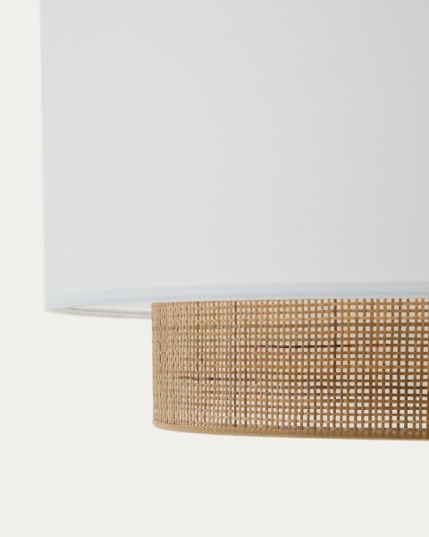 Erna Плафон из бамбука с натуральной белой отделкой Ø 60 см от интернет-магазина IDODOM.RU