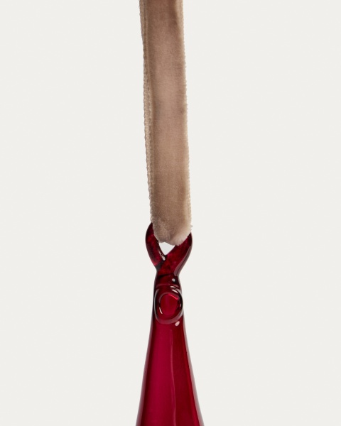 Набор из 2 подвесных украшений Isven из красного переработанного стекла, 10 см от интернет-магазина IDODOM.RU