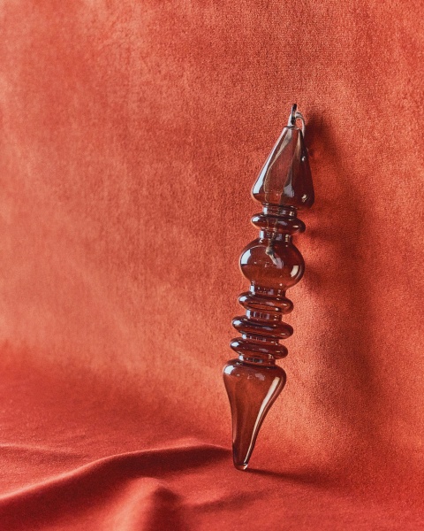 Набор из 2 подвесных украшений Lioren из коричневого переработанного стекла, 28,5 см от интернет-магазина IDODOM.RU