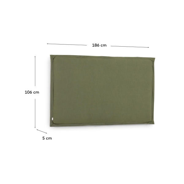 Изголовье из льняной ткани зеленого цвета Tanit со съемным чехлом 186 x 106 см от интернет-магазина IDODOM.RU