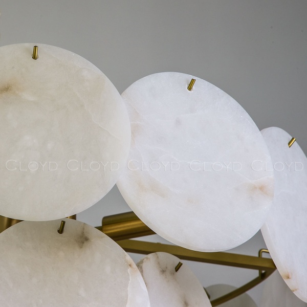 Люстра Cloyd BOSFOR-C C16 / выс. 42 см - алебастр - латунь (арт.12355) от интернет-магазина IDODOM.RU