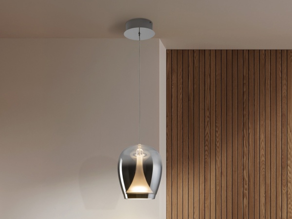 Suspiro Подвесной светильник хром/дымчатый D18 от интернет-магазина IDODOM.RU