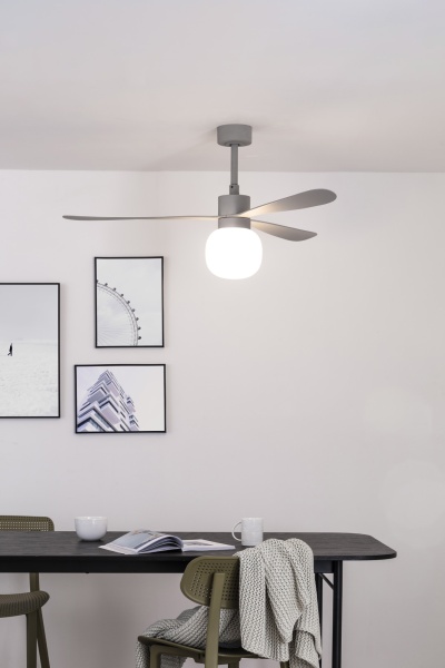 Серый вентилятор Amelia L BALL LED SMART от интернет-магазина IDODOM.RU