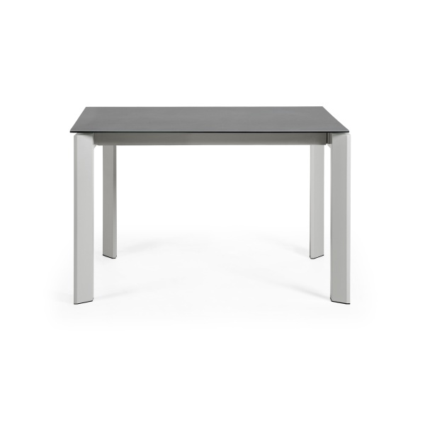 Стол Atta 120 (180) x80 серый керамический Vulcano Roca от интернет-магазина IDODOM.RU