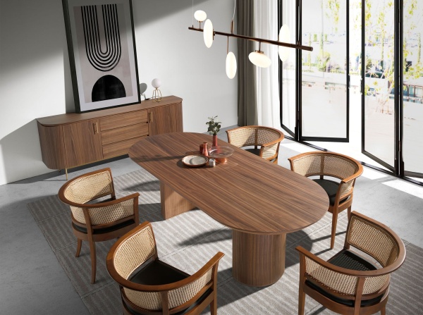 Обеденный стол 1104/413T из орехового дерева от интернет-магазина IDODOM.RU