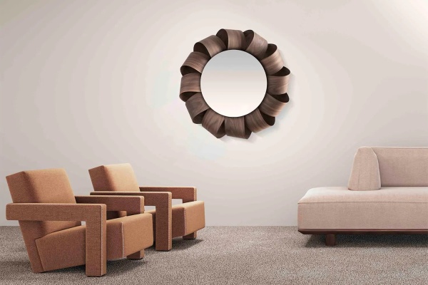 Зеркало Brisa XL бронзовое стекло в раме из орехового дерева от интернет-магазина IDODOM.RU