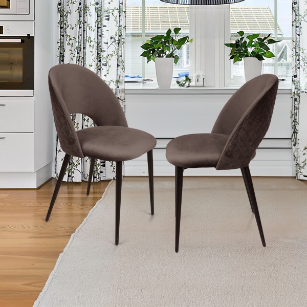 Стул Max ромб, бархат антрацит 14 от интернет-магазина IDODOM.RU