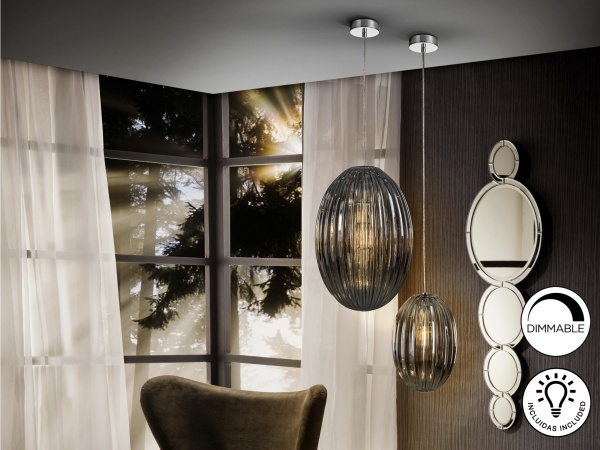 Подвесной светильник Ovila дымчатый 1L 30 см от интернет-магазина IDODOM.RU