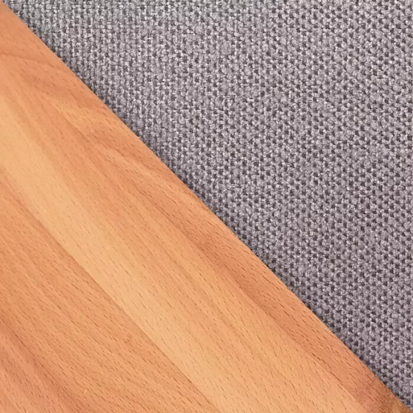 Стул с подлокотниками Viggo, дуб натуральный, ткань, серый от интернет-магазина IDODOM.RU