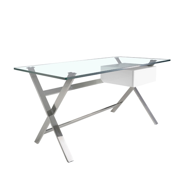 Письменный стол 3255/F2316AA со столешницей из закаленного стекла от интернет-магазина IDODOM.RU