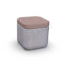 Пуф Grace серого цвета, аксессуар кофейного цвета