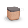 Пуф Grace терракотового цвета, аксессуар графитового цвета