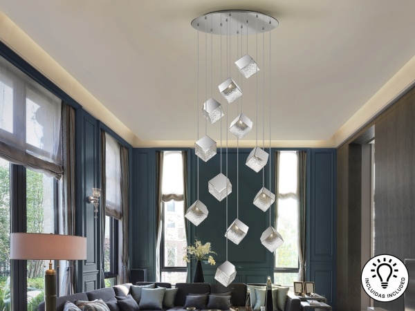 Люстра Priscila 12L хром от интернет-магазина IDODOM.RU