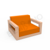 Кресло Quarter lounge с подушками Terracotta, Orange