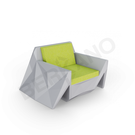 Кресло Quaro с подушками Concrete Gray, Green