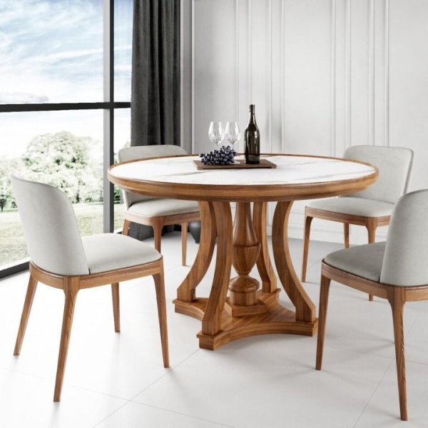 Стол Aspen 130, круглый, керамика матовая от интернет-магазина IDODOM.RU