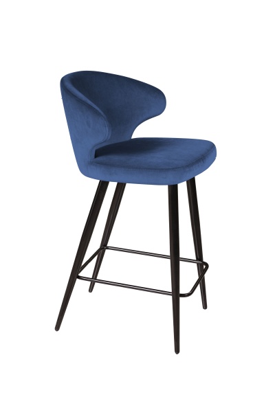 Стул полубарный Richard, бархат синий 29 от интернет-магазина IDODOM.RU