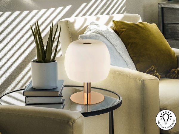 Настольная лампа Baloon золото/опаловое стекло от интернет-магазина IDODOM.RU