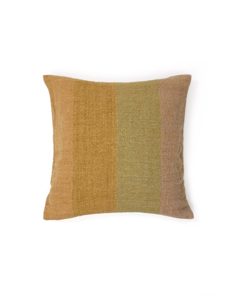 Чехол для подушки Taris из льна в горчичную полоску 50 х 50 см от интернет-магазина IDODOM.RU
