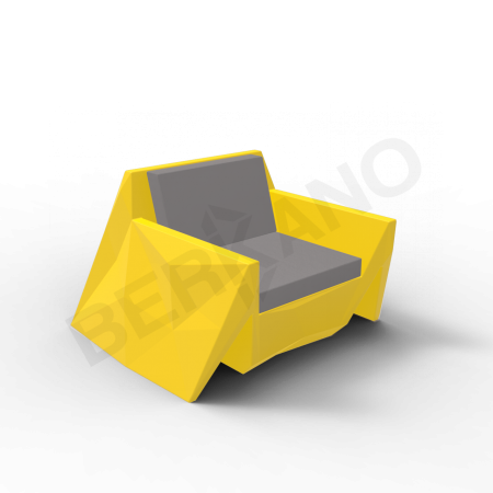 Кресло Quaro с подушками Yellow, Graphite