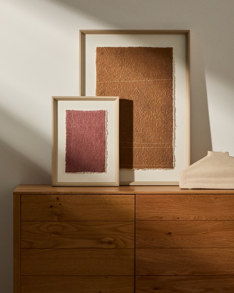 Картина Durkan бордового цвета на переработанной бумаге 30 x 40 см от интернет-магазина IDODOM.RU