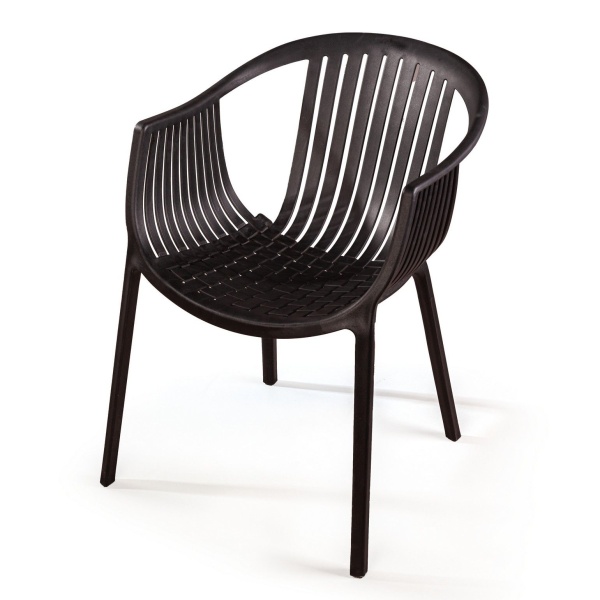 Стул  с подлокотниками EPOS, пластик черный от интернет-магазина IDODOM.RU