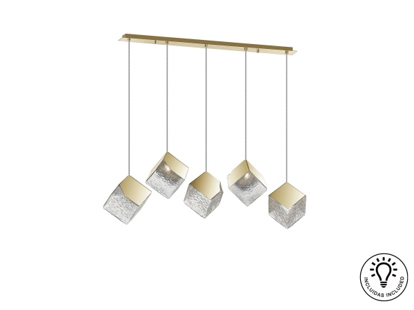 Подвесной светильник Priscila 5L золотой от интернет-магазина IDODOM.RU