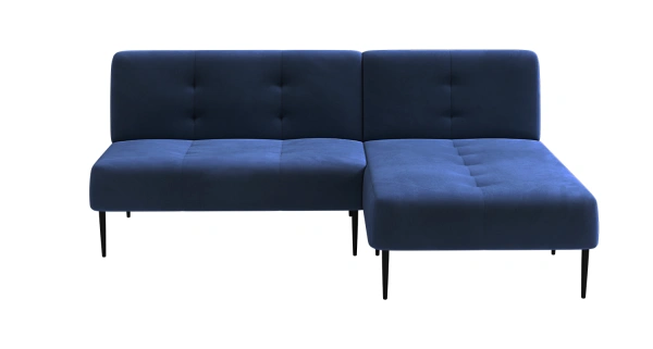 Monaco диван-кровать с шезлонгом, без подлокотников, бархат синий 29 от интернет-магазина IDODOM.RU