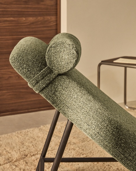 Кушетка Osla из зеленого шенилла с ножками из матовой нержавеющей стали, 175 см от интернет-магазина IDODOM.RU